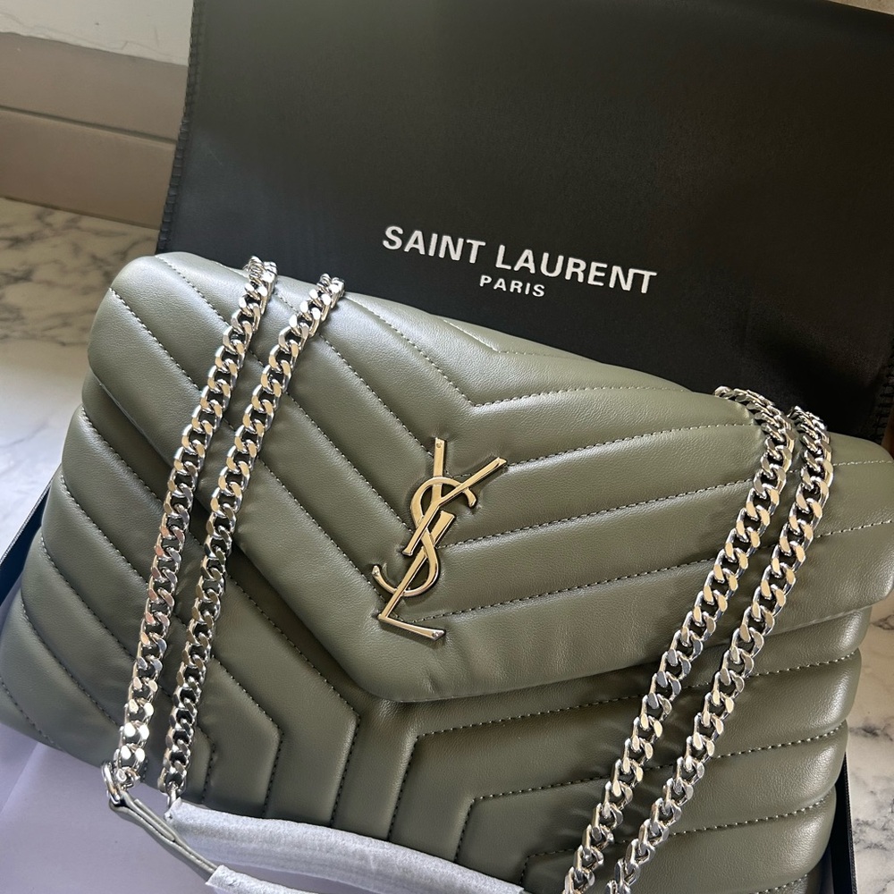 Saint Quilted Shoulder Bag with Silver Logo NWOT